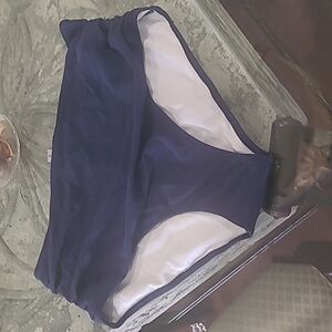 BIKINI BOTTOMS HIGH WAIST ROUCHED 14W NEW